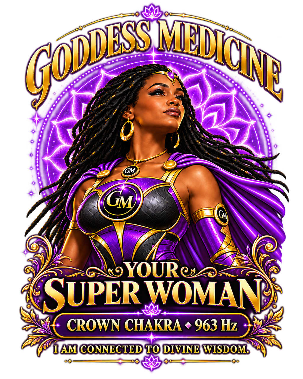 Goddess Medicine Ceramic Mug – Regal Gold Crown Logo Coffee Cup (11oz & 15oz)