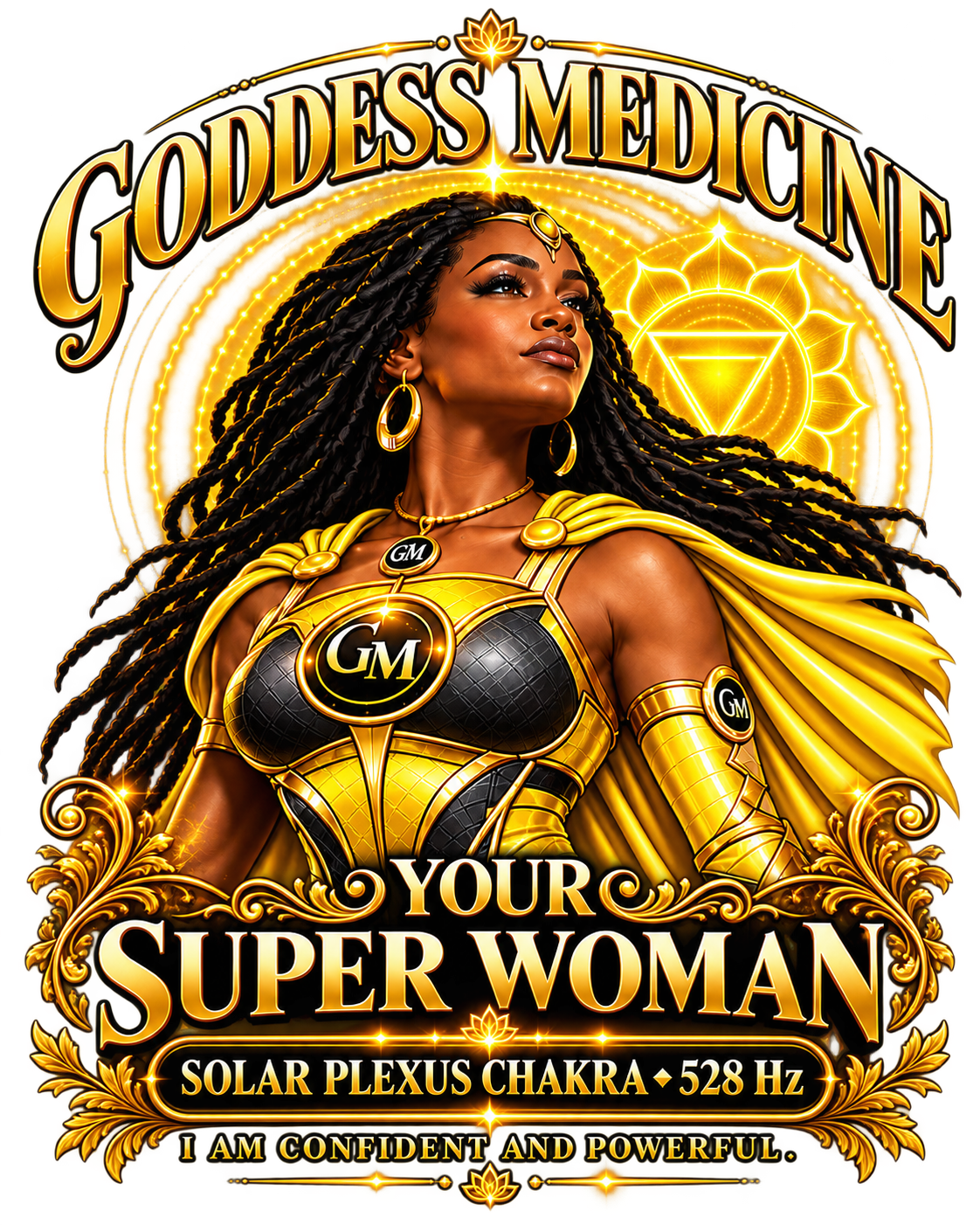 Goddess Medicine Ceramic Mug – Regal Gold Crown Logo Coffee Cup (11oz & 15oz)