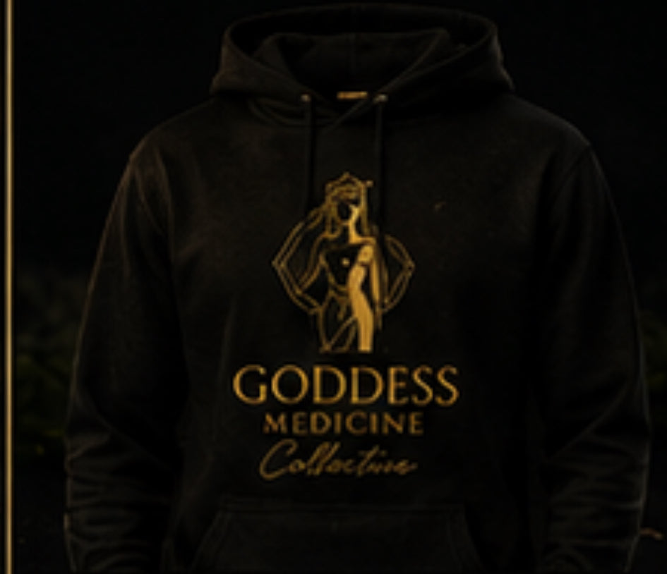 Goddess Medicine Ceramic Mug – Regal Gold Crown Logo Coffee Cup (11oz & 15oz)