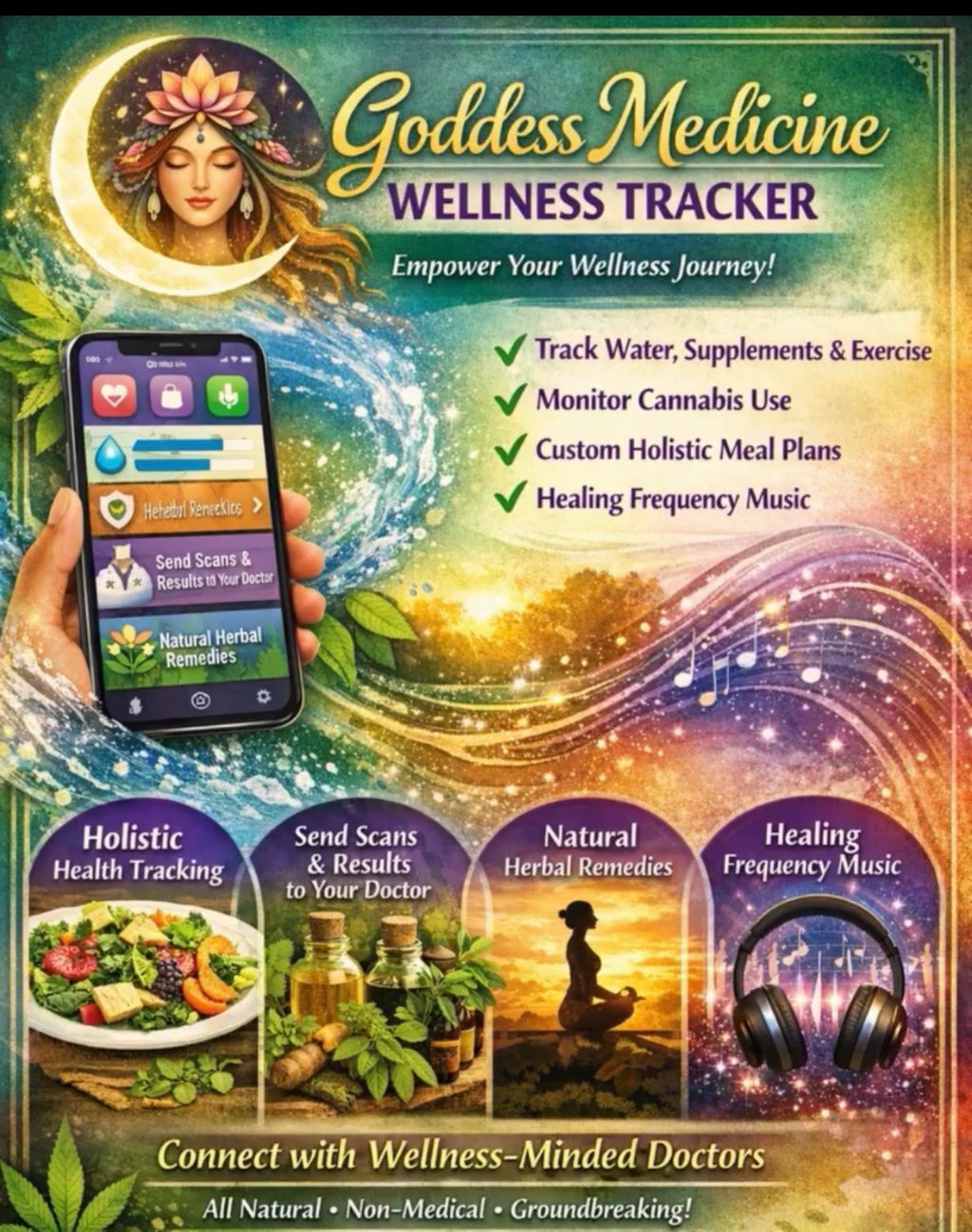 Goddess Medicine cannabis tracker app annual plan