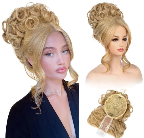 Blonde updo